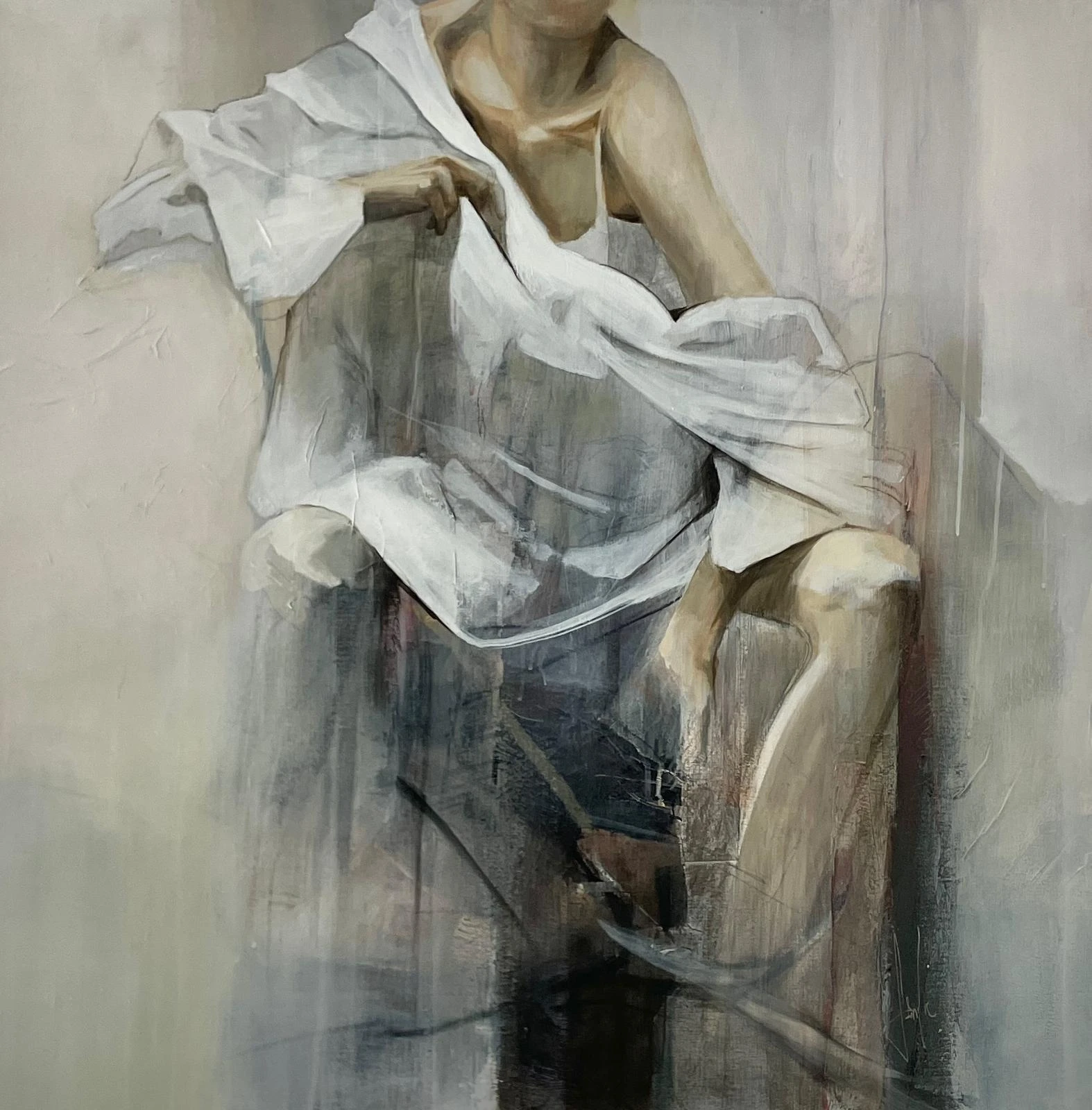 Le drapé blanc, œuvre de Sandie Pedarros